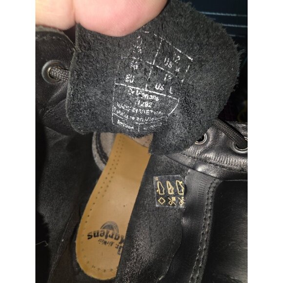 Dr Martens 292 Men's US 12 Ben 6 Eye Black Leather Combat Boots Made in Vietnam - Picture 9 of 9